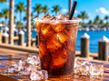 Illustrative iced cola soft drink